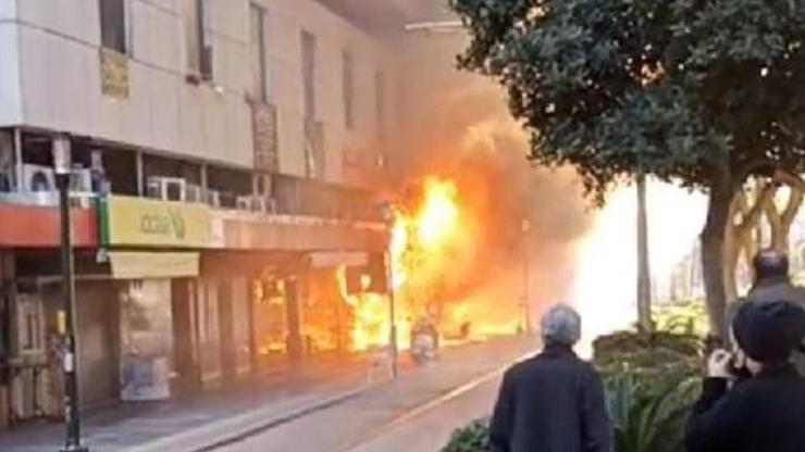 Antalyada dönerci dükkanı yangını