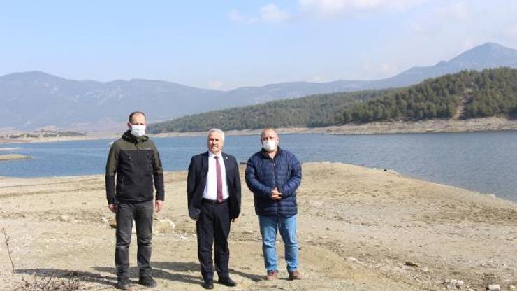Onaç Baraj Gölünde kuraklık
