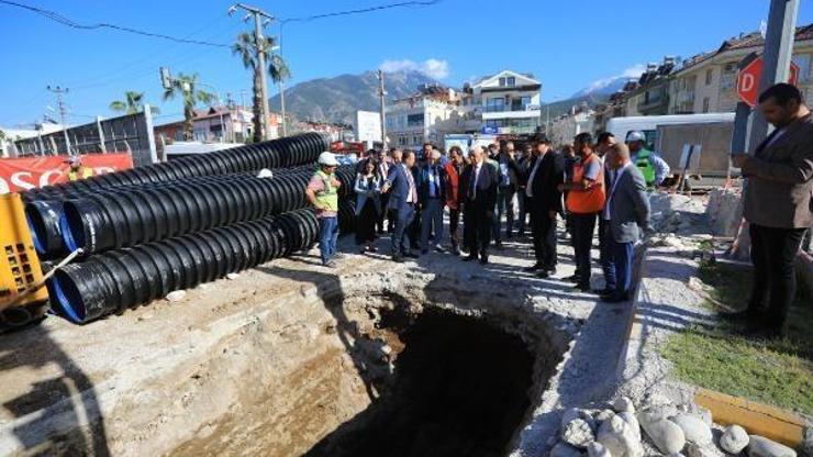 Başkan Gürün, Fethiyedeki altyapı çalışmalarını inceledi