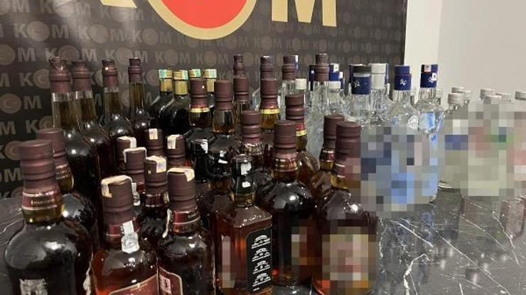 Kütahya’da 74 şişe kaçak içki ele geçirildi