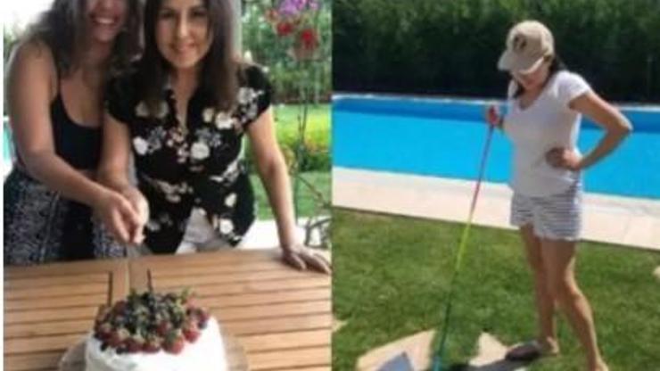Ayşe Nazlı annesi Nilüferin doğum gününü böyle kutladı
