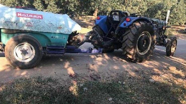Dedesinin kullandığı traktörden düşüp öldü