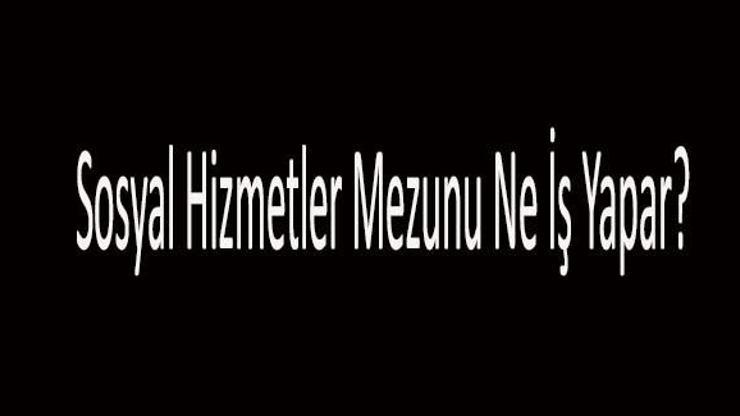 Sosyal Hizmetler Mezunu Ne İş Yapar Sosyal Hizmetler Bölümü Çalışma Alanları...