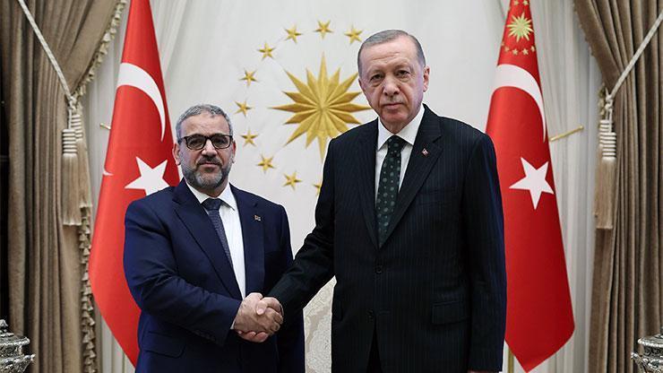 Cumhurbaşkanı Erdoğan, Libya Yüksek Devlet Konseyi Başkanı ile görüştü
