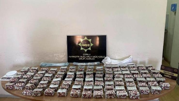 Çorluda 12 bin sentetik hap ele geçirildi, 3 gözaltı