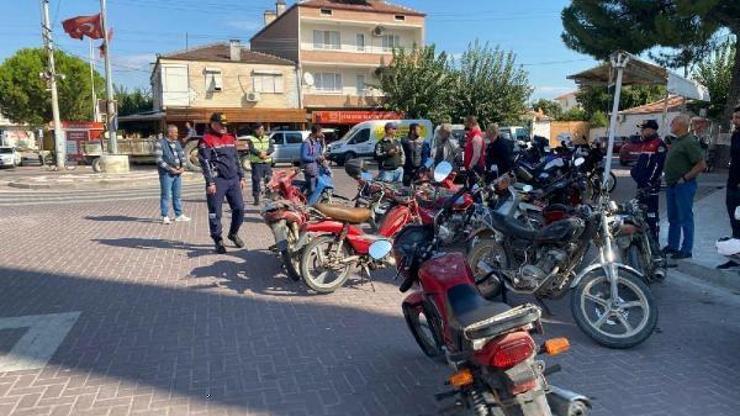 Manisada jandarmadan motosiklet denetimi
