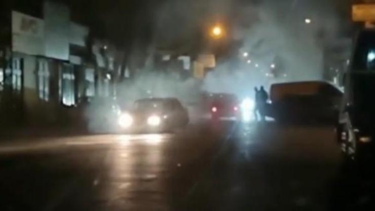 Akaryakıt istasyonunda drift yapan sürücü yakalandı