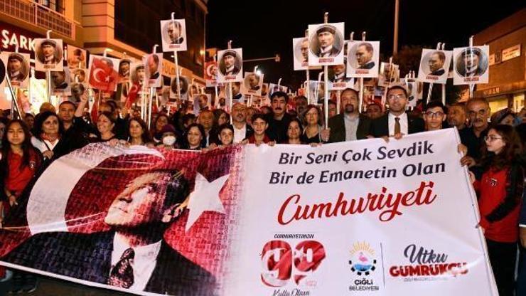 Cumhuriyetin 99uncu yılı Çiğlide coşkuyla kutlandı