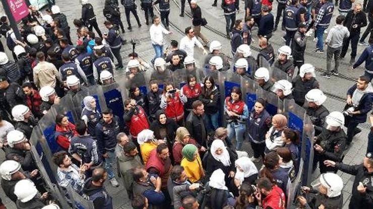 Beyoğlunda HDP yürüyüşüne polis müdahalesi