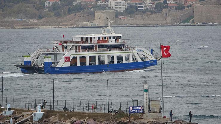 Gökçeada ve Bozcaada feribot seferlerine olumsuz hava engeli