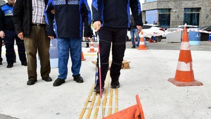 Zabıtalar, empati parkurunda engellilerin yaşadığı zorlukları deneyimledi