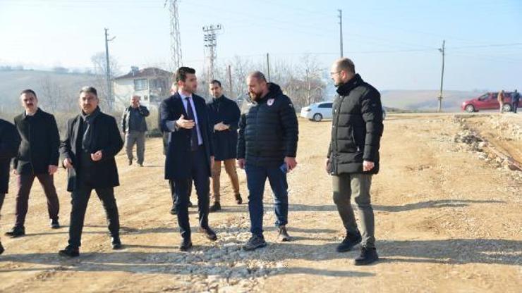 Erbaada yeni hastane yolu çalışmaları sürüyor