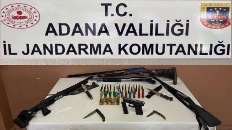 Tufanbeyli ve Ceyhan’da ruhsatsız silah ele geçirildi