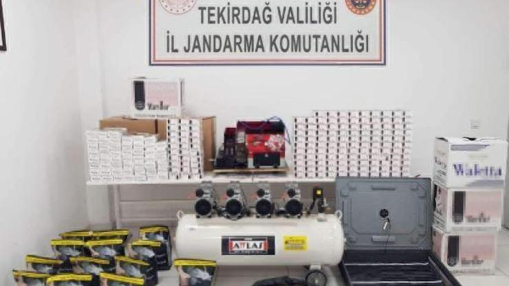 Çerkezköyde kaçak tütün operasyonu; 2 gözaltı