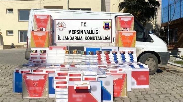 Mersinde kaçak sigara ve makaron operasyonu: 2 gözaltı