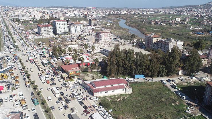 Antakyada depremin hasarı havadan görüntülendi