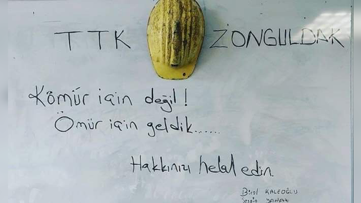 Madencilerden tahtaya ağlatan not: Kömür için değil, ömür için geldik