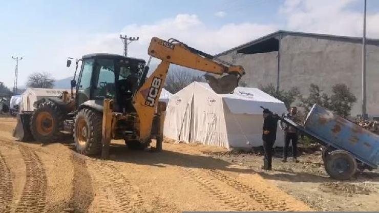 Hatay’da Siirt Valiliği koordinesinde şantiye kuruldu