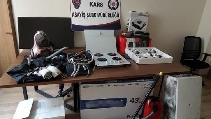 Karsta kombi hırsızları tutuklandı