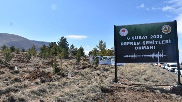 Niğdede deprem şehitleri için 500 fidan toprakla buluşturuldu