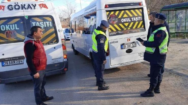 Kırklareli’nde jandarmadan okul servislerine denetim