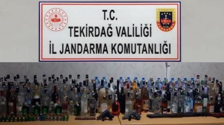 Bağ evinde 260 litre kaçak içki ele geçirildi; 1 gözaltı
