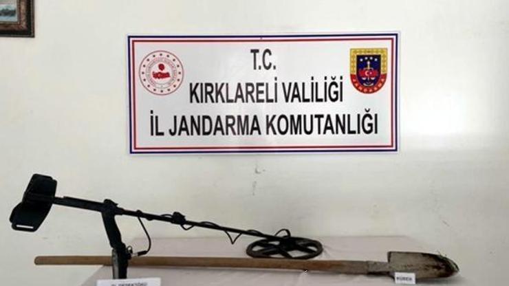 Kırklarelide kaçak define arayan 5 şüpheli yakalandı