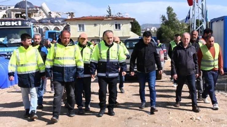 Hatay’da geçici dükkan alanlarının altyapı hizmetleri Bursa’dan