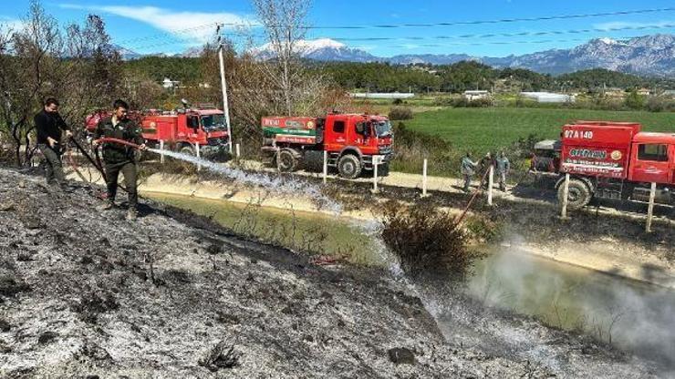 Serikte bahçe temizliği için yakılan ateş ormana sıçradı
