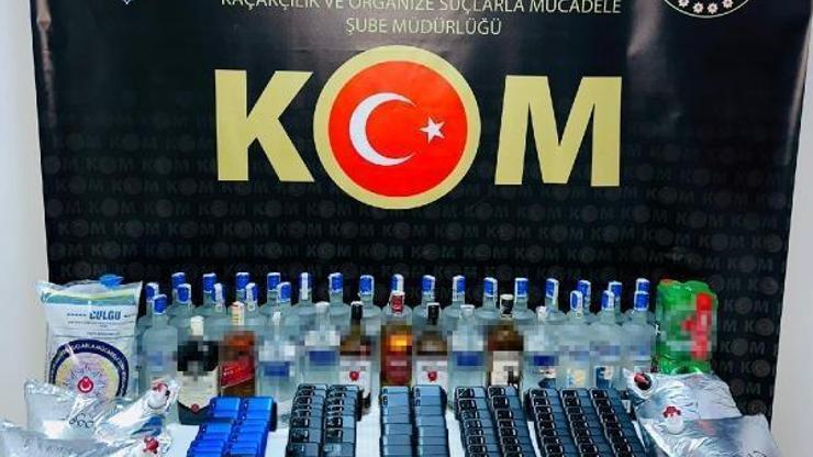 Edirne’de gümrük kaçağı içki ve cep telefonu ele geçirildi