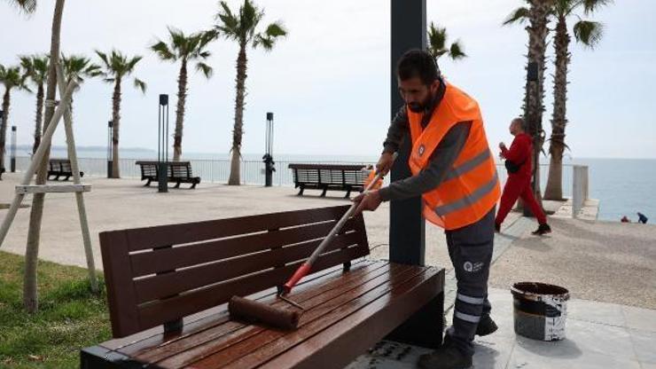 Konyaaltı Sahil Projesinde yaz sezonu hazırlığı