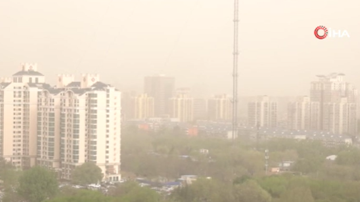 Çinde kum fırtınası uyarısı