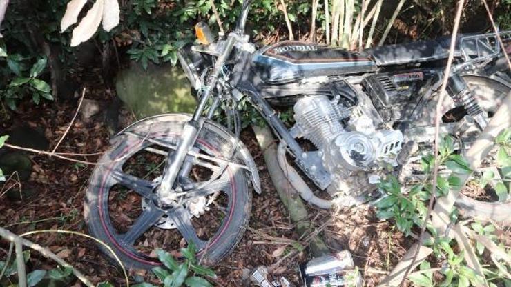 Çalınan motosiklet, çalıların arasında saklanmış halde bulundu