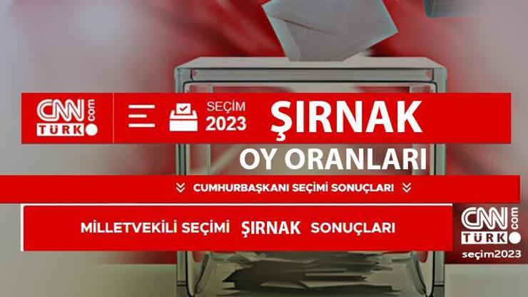 Son dakika Şırnak seçim sonuçları 14 Mayıs 2023 Şırnak Cumhurbaşkanı ve Milletvekili oy oranları ne kadar, yüzde kaç
