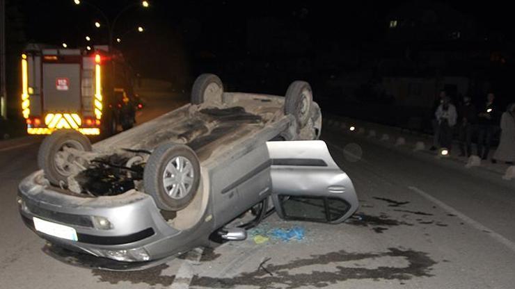 Karamanda iki otomobilin çarpıştığı kazadan sonra sürücülerden biri kaçtı: 6 yaralı