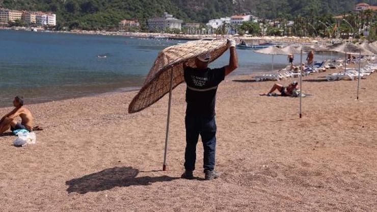 Marmariste plajlar sezona hazırlanıyor