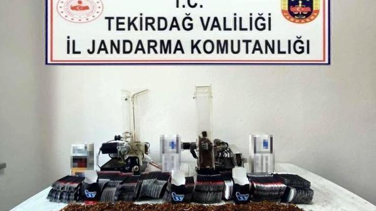 Çerkezköyde kaçak tütün ürünleri ele geçirildi; 1 gözaltı