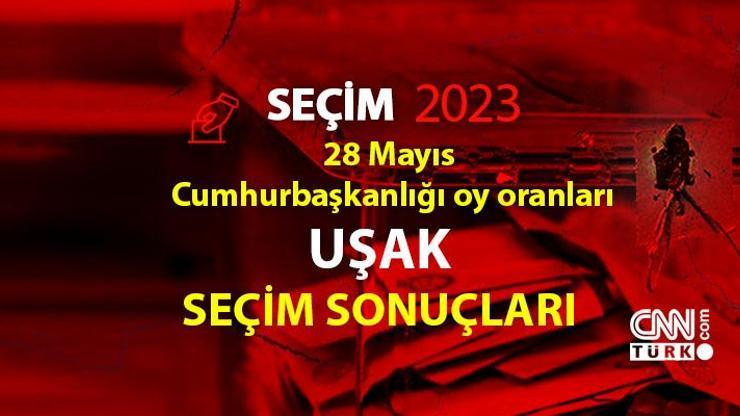 Uşak 2. tur seçim sonuçları 28 Mayıs 2023 Uşak Cumhurbaşkanlığı 2. tur oy oranları