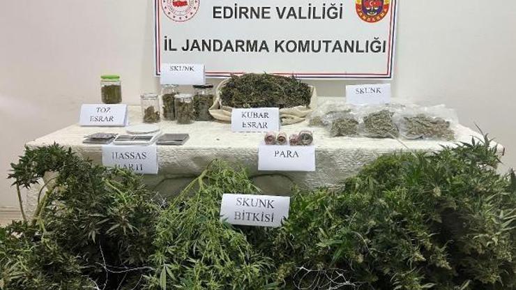 Edirne’de 2 kilo 200 gram skunk ele geçirildi: 3 gözaltı