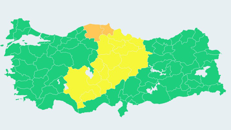 AFAD harita ile uyardı: Dikkat