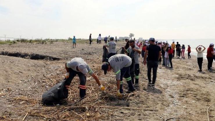 Caretta carettaların yuvalandığı Kazanlı Sahili temizlendi