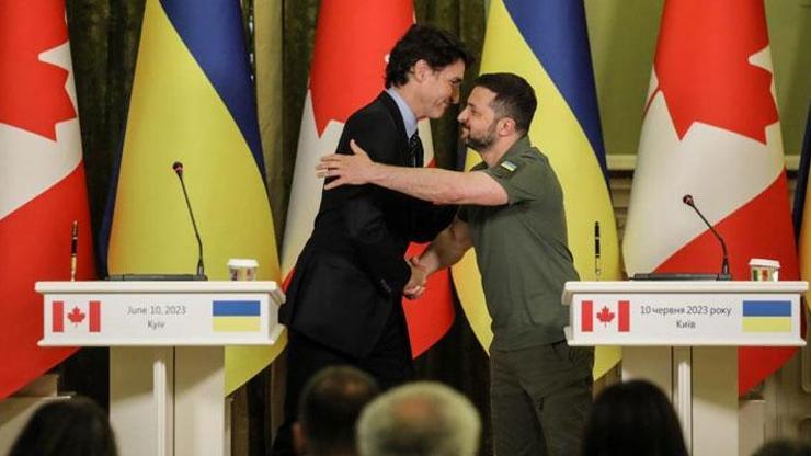 Zelenski ve Trudeau Kiev’de bir araya geldi