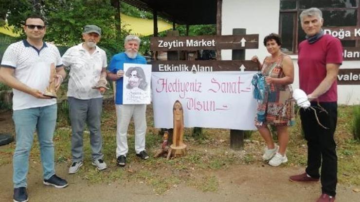 Zeytinparkta çevreci eserler