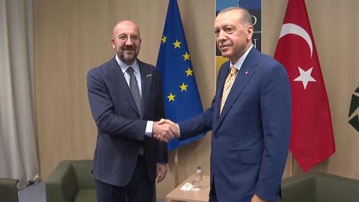 Cumhurbaşkanı Erdoğan, Avrupa Konseyi Başkanı Michel ile görüştü
