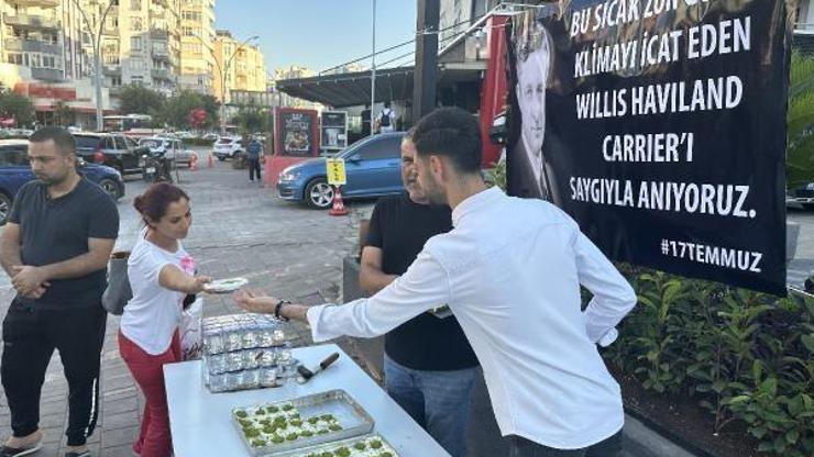 Hava sıcaklığının 40 dereceyi aştığı Adanada klimanın mucidi anıldı