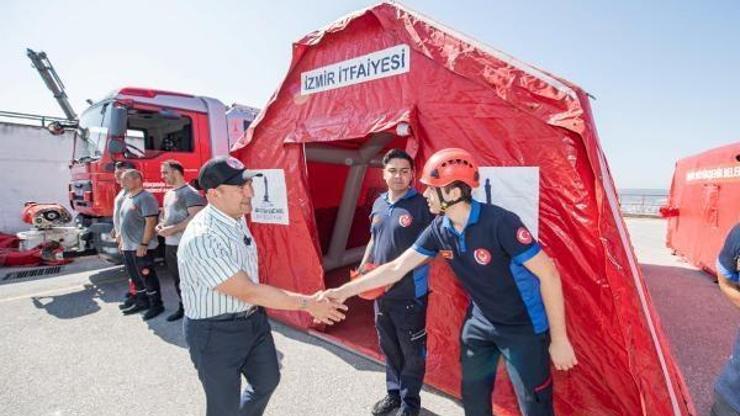 İzmirde 360 personelle 23 farklı afet senaryosu tatbikatı
