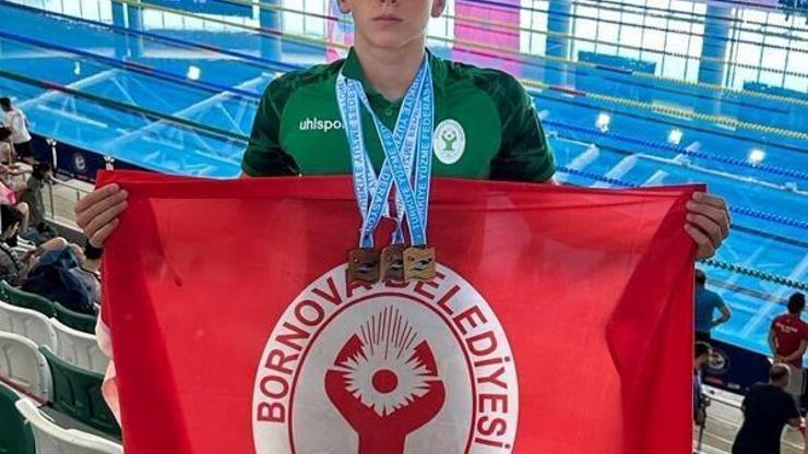 Genç Arda yüzmede Türkiye ikincisi oldu
