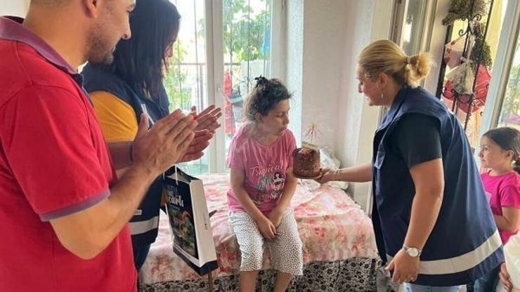 Bedensel engelli Nurgüle doğum günü sürprizi