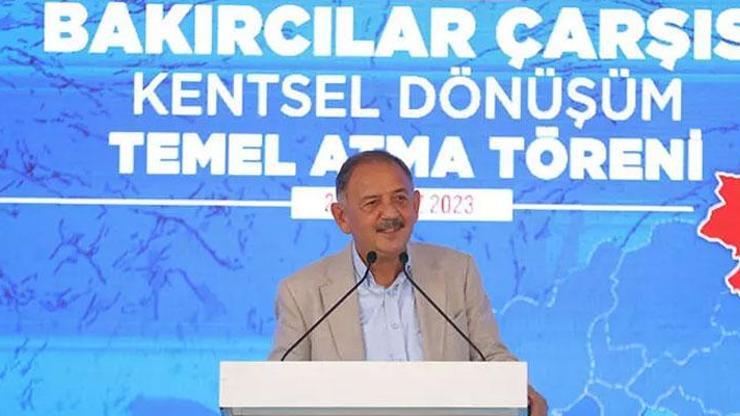 Bakan Özhaseki açıkladı: Konutlar için 500 bin lira hibe, 500 bin lira da kredi vereceğiz