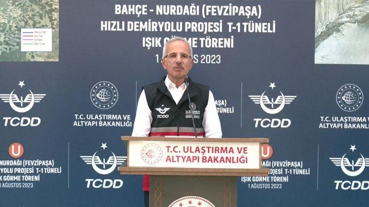 Demiryolu tüneli ışık görme töreni Bakan Uraloğlundan açıklama